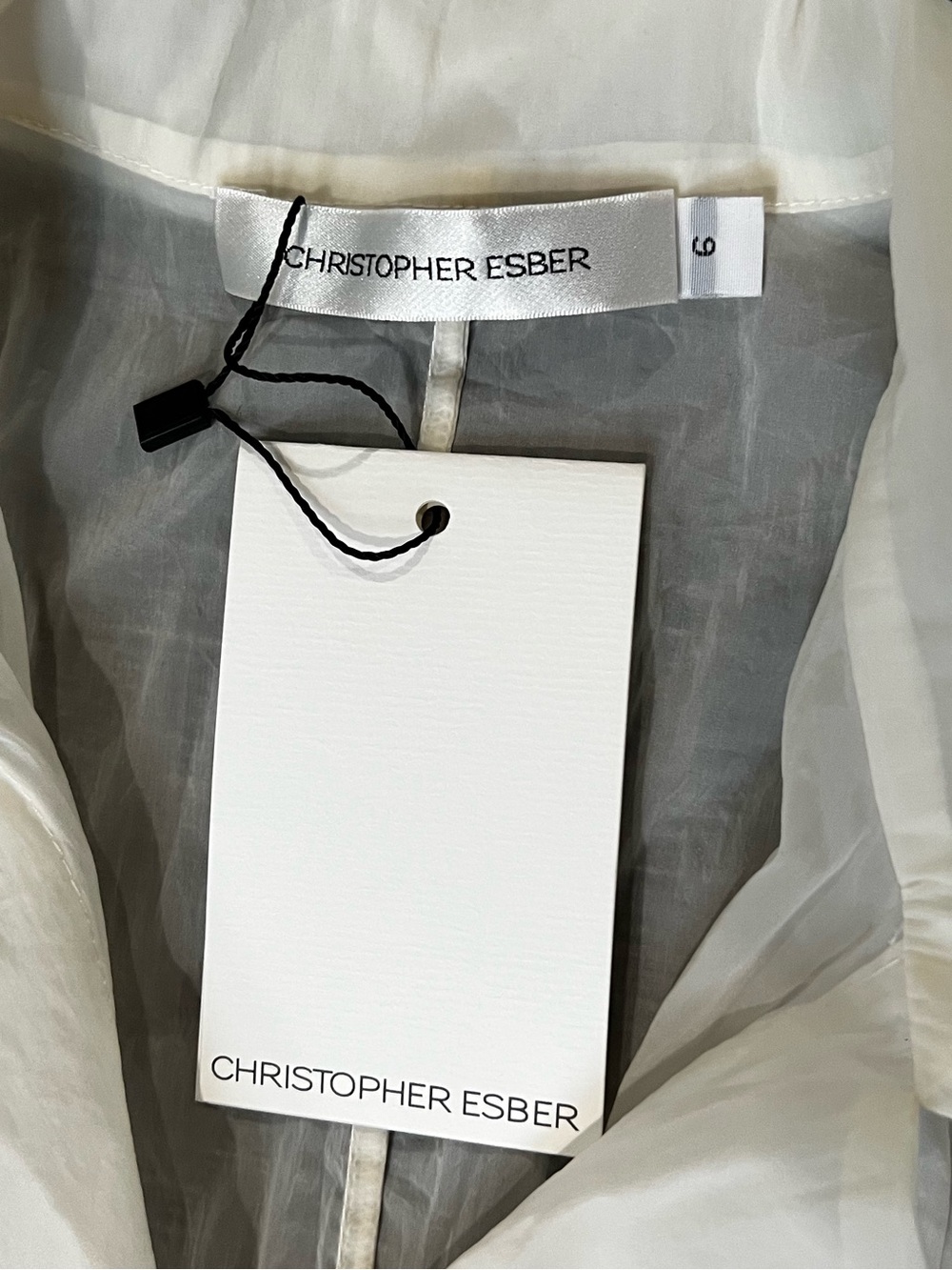 Christopher Esber Tidal Tie Front Sheer Shirt - Picture 2 of 3